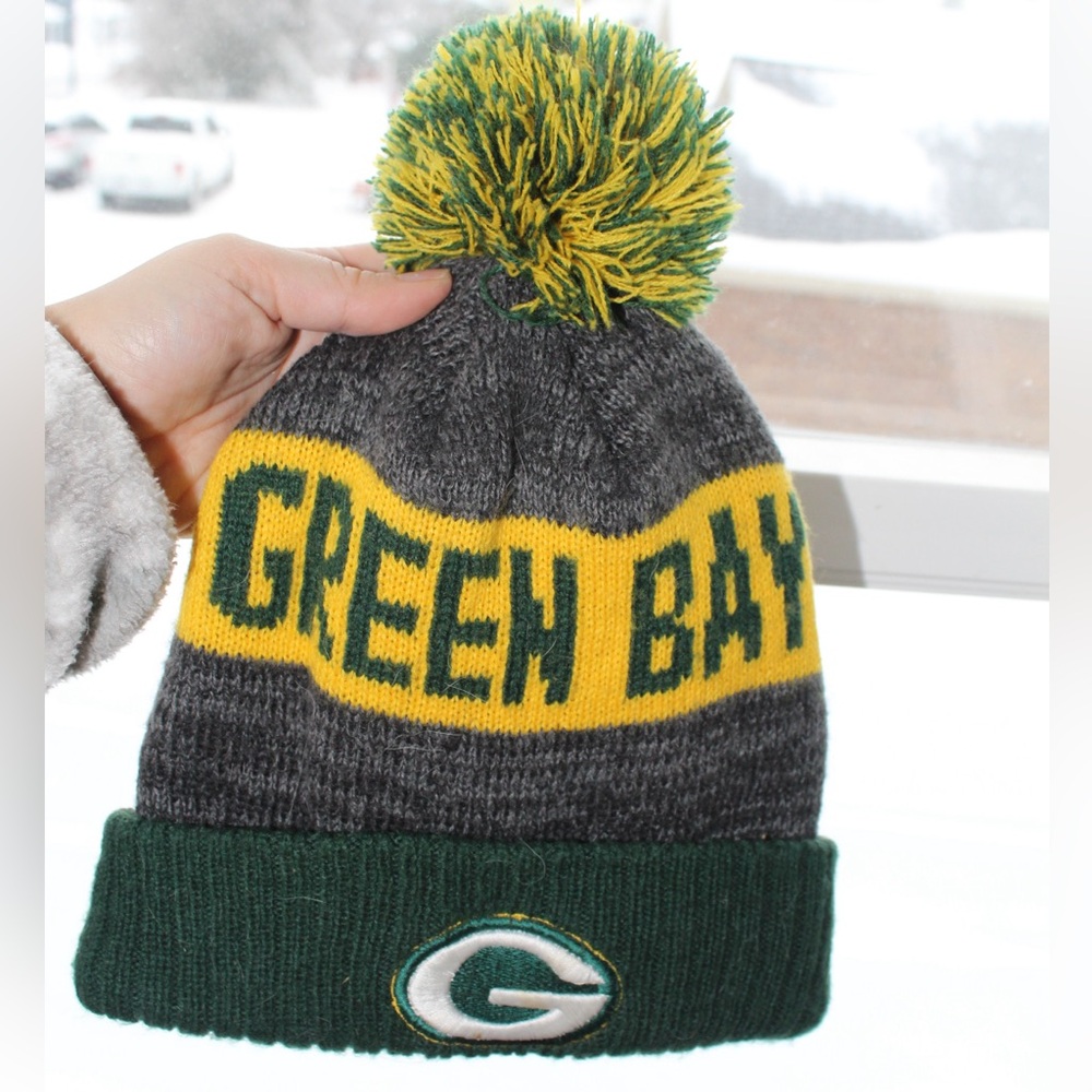 Green Bay Knit Beanie with Pom